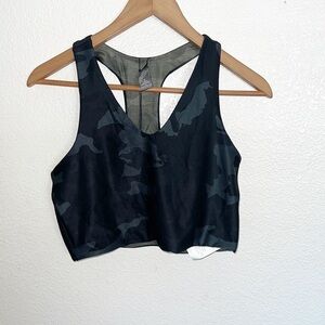 Prana Momento Camoflauge Black Green NEW Reversible Crop Top